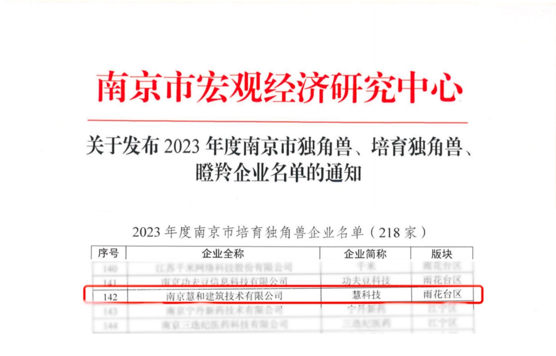 3次上榜，慧科技入選2023年度南京市培育獨角獸企業